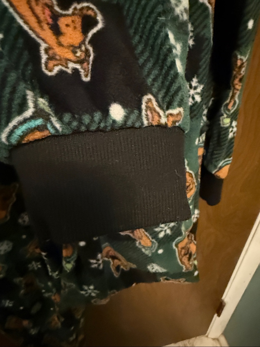Green Scooby-Doo Plaid Zipper Pajama One-Piece size L - Picture 3 of 4